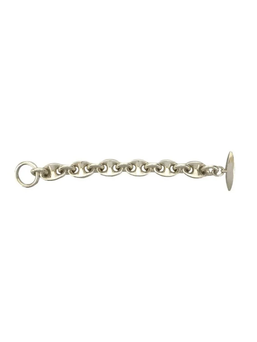 Hermes Neptune Bracelet 925 Sterling Silver Chain Bangle